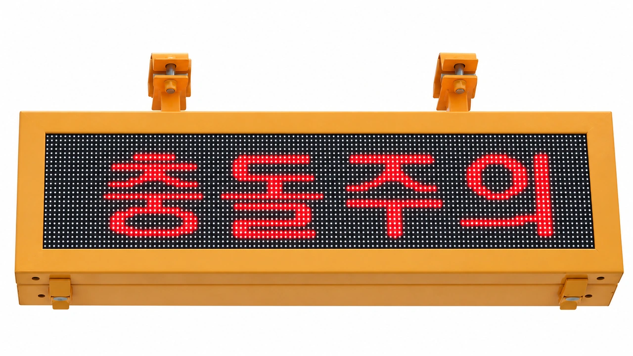 보행자 충돌방지용 경고 전광판
